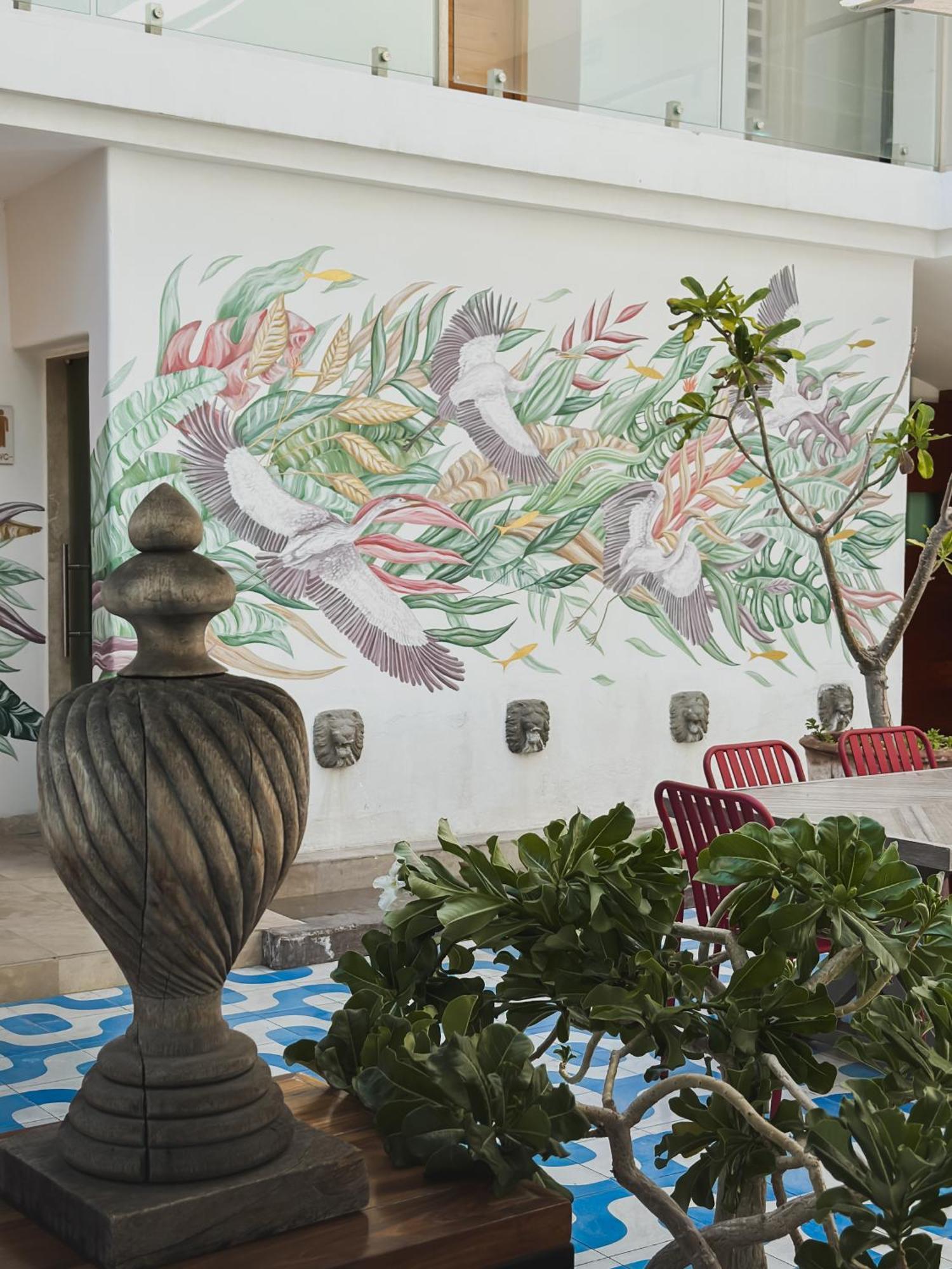 Hotel Catedral La Paz Luaran gambar Mural at the restaurant